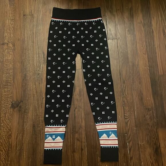Sweaty Betty Leggings Fair Isle Ski Knit Black Size Small - Picture 4 of 6
